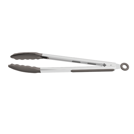 Tramontina Softta multipurpose silicone tongs with grey tips and stainless steel handle