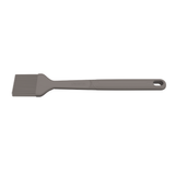 Grey silicone brush with flat edge and hanging loop handle