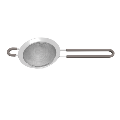 Tramontina Softta stainless steel sieve with grey silicone handles