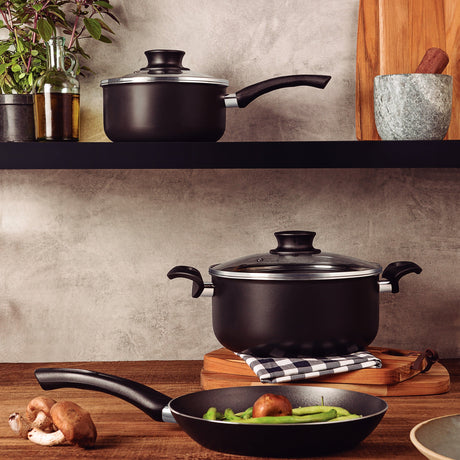 Tramontina Paris 5 Piece Cookware Set, Black, Non-stick
