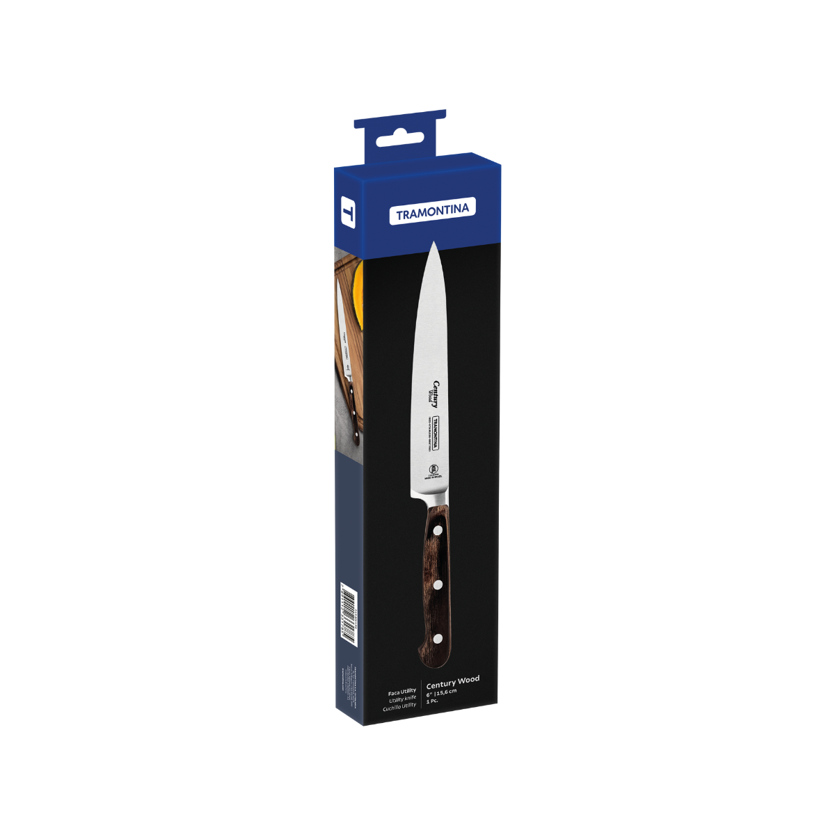 Tramontina Century Wood 6" Utility Knife, Stainless Steel