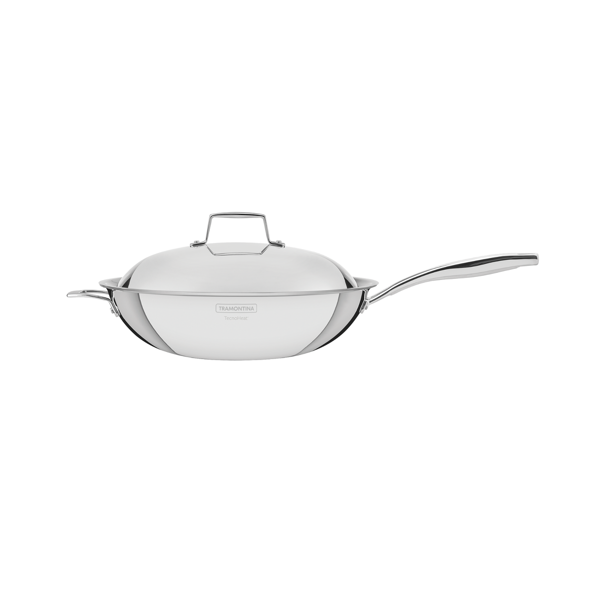 Tramontina Grano 32cm Wok with Lid, Stainless Steel, Induction