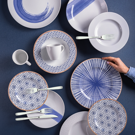 Tramontina Abstratta Porcelain Espresso Cups and Saucer Set, 2 Pcs