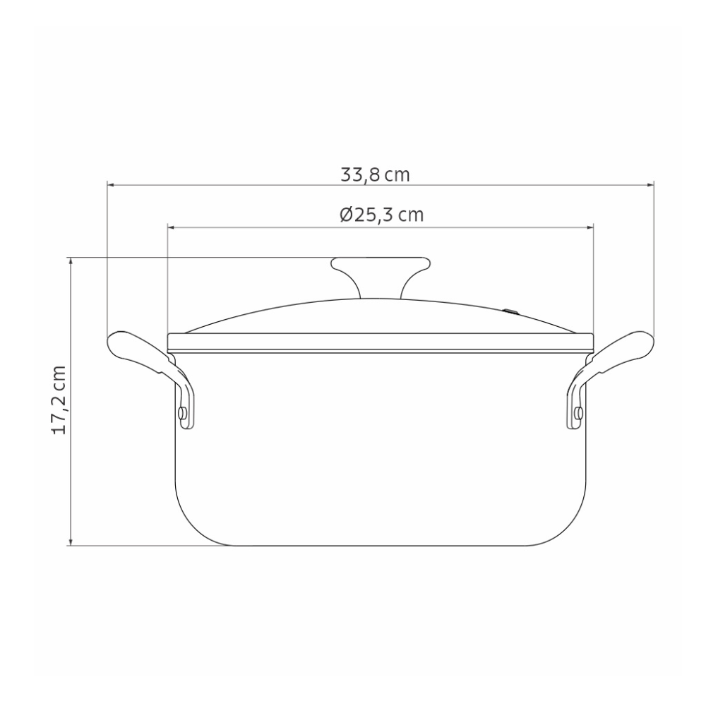 Tramontina Tunis 24cm Casserole, Ceramic, Non-stick, Induction