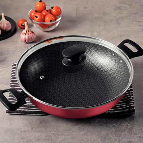 Tramontina Loreto 28cm Wok with Lid, Non-stick