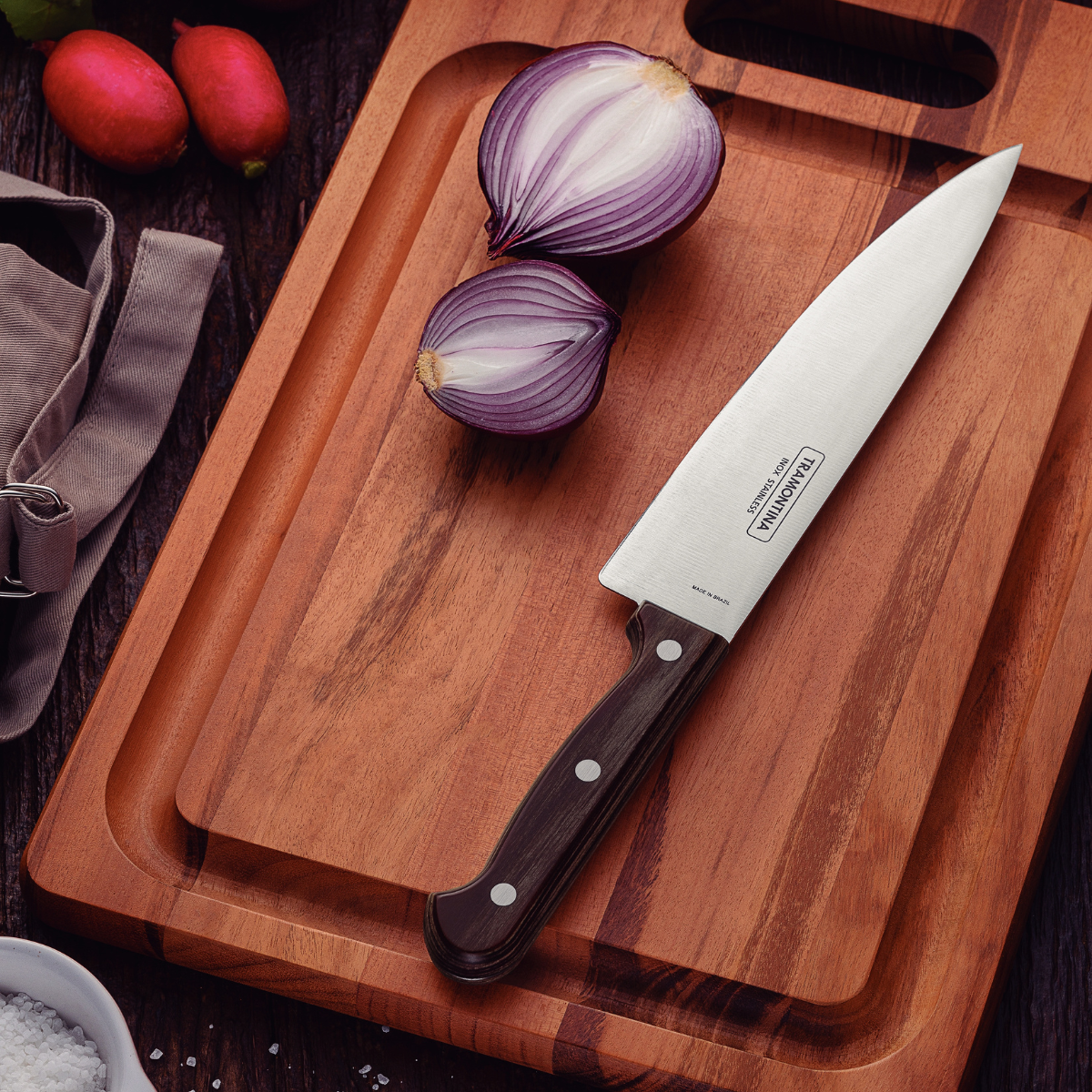 Tramontina Polywood 8" Chef Knife, Stainless Steel