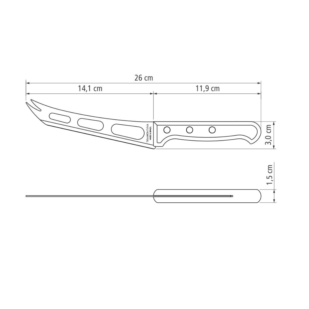 Tramontina Harmoniza 6" Cheese Knife, Stainless Steel