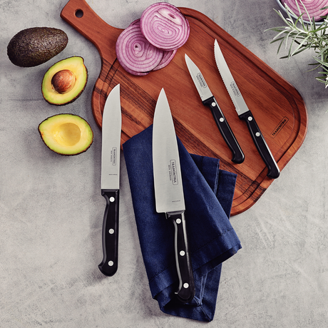 Tramontina Ultracorte 4 Pcs Knife Set, Stainless Steel/Antimicrobial Protection