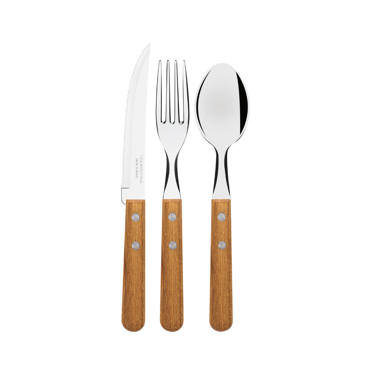 Tramontina Dynamic Flatware Set, 3 Pcs, Stainless Steel