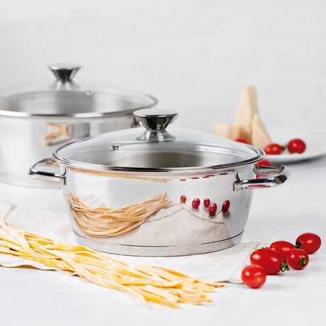 Tramontina Allegra Casserole with Lid, 18/10 Stainless Steel, Induction