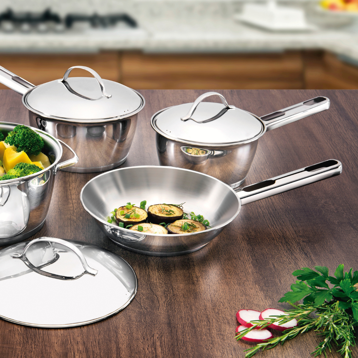 Tramontina Allegra Frying Pan, 18/10 Stainless Steel, Induction