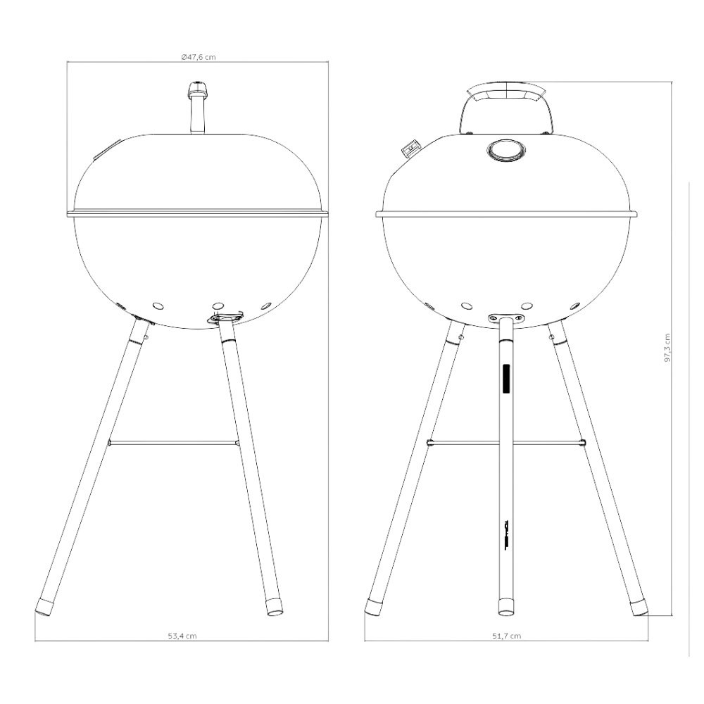Tramontina TCP 450L Charcoal Barbecue Grill