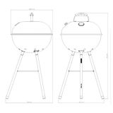 Tramontina TCP 450L Charcoal Barbecue Grill