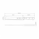 Tramontina Century Wood 8" Bread Knife, Stainless Steel