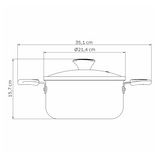 Tramontina LYF 20cm Casserole Pan, Non-stick