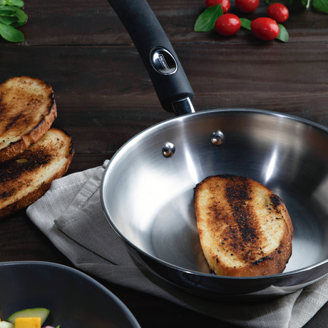 Tramontina Solar Silicone 20cm Frying Pan, 18/10 Stainless Steel, Induction