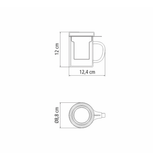 Tramontina 350ml Glass Mug with Tea Infuser