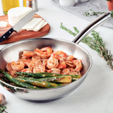 Tramontina Una 24cm Frying Pan, 18/10 Stainless Steel, Induction