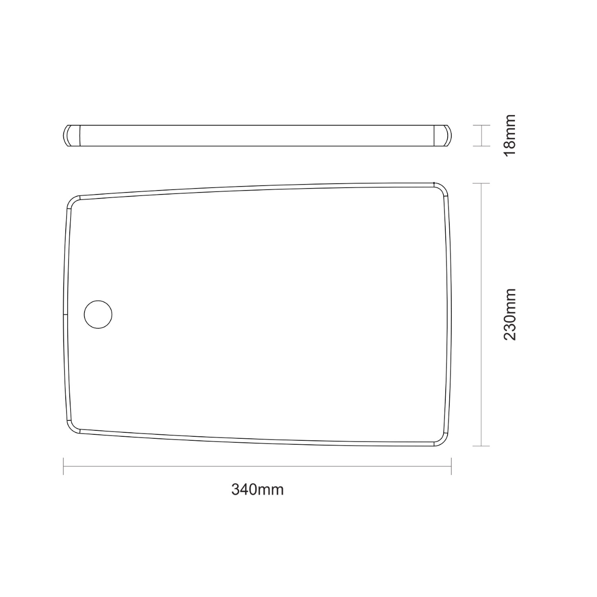 Tramontina Cutting and Serving Board (L34xW23xH1.8cm)