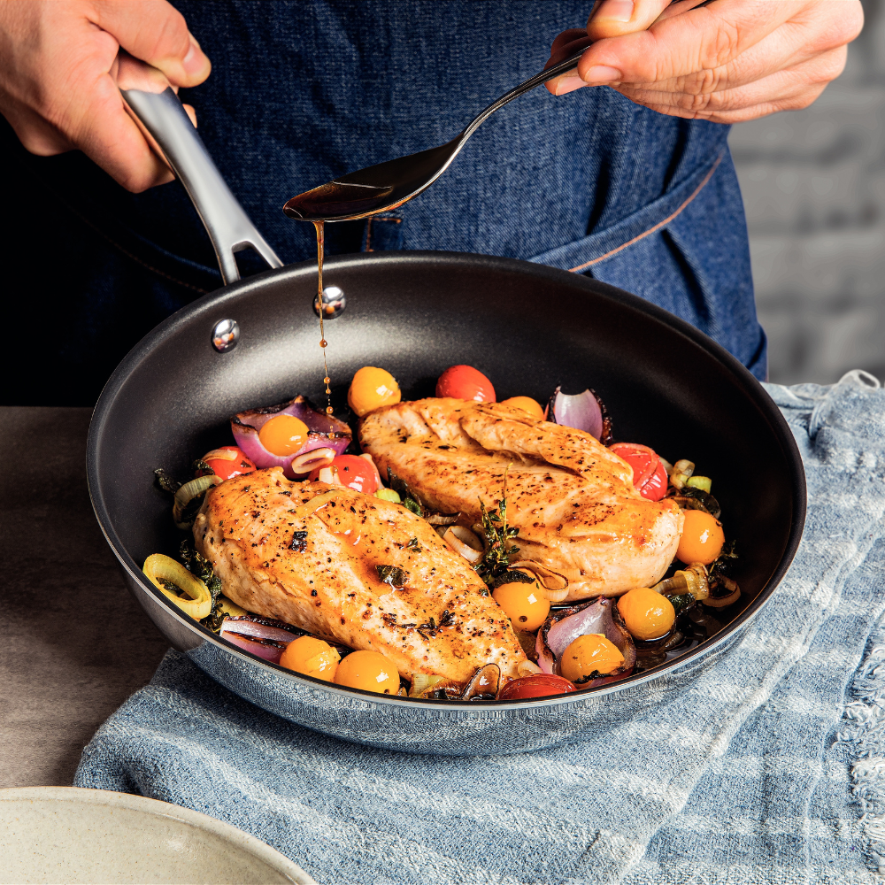 (Pre-Order)Tramontina Grano Bakelite Frying Pan, Non-Stick, 18/10 Stainless Steel, Induction