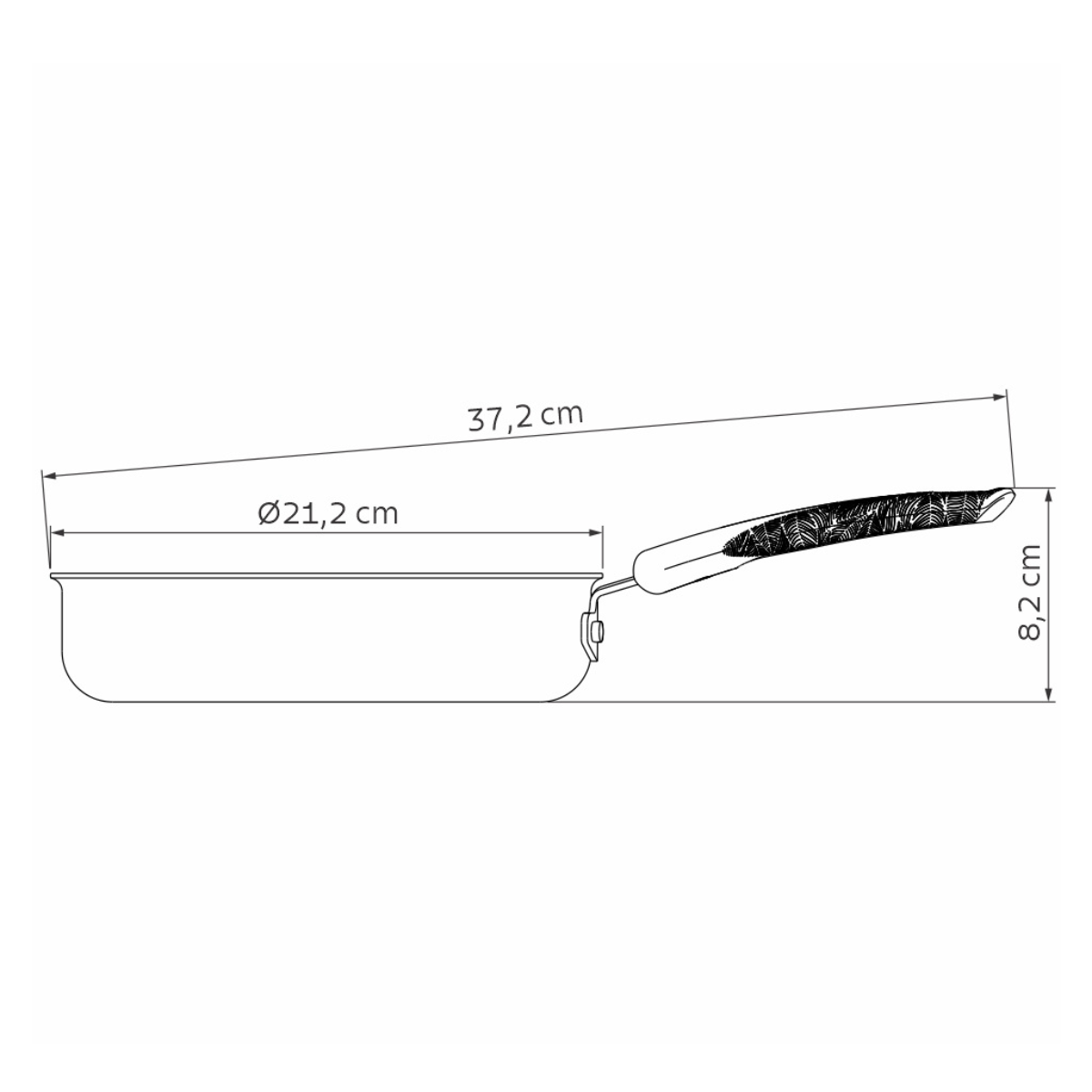 Tramontina LYF 20cm Deep Frying Pan 20cm, Non-stick