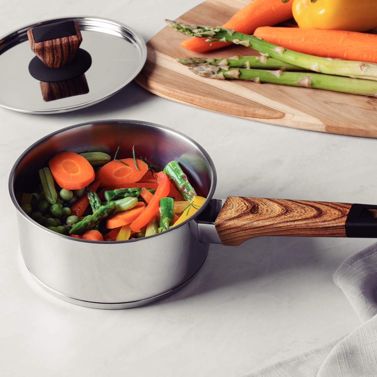 Tramontina Brava 16cm Suace Pan with Lid, 18/10 Stainless Steel, Induction