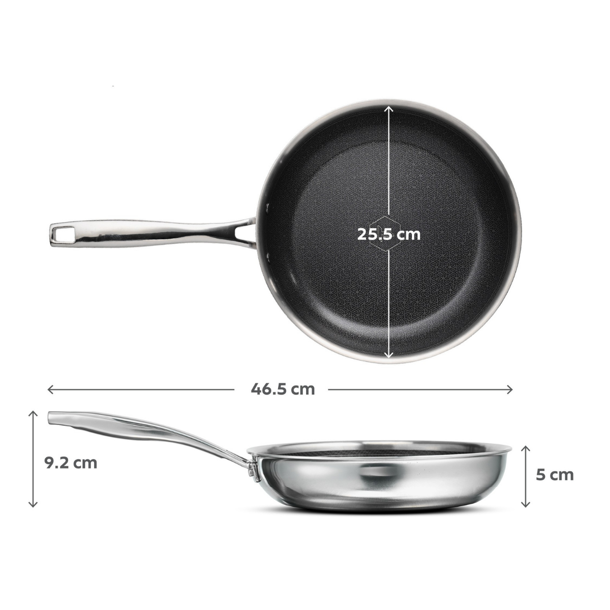 Tramontina Tektile 24/28cm Frying Pan, 18/10 Stainless Steel, Induction, Ceramic