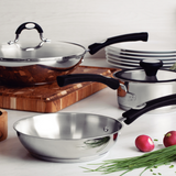 Tramontina Solar Silicone 16cm Sauce Pan with Lid, 18/10 Stainless Steel, Induction