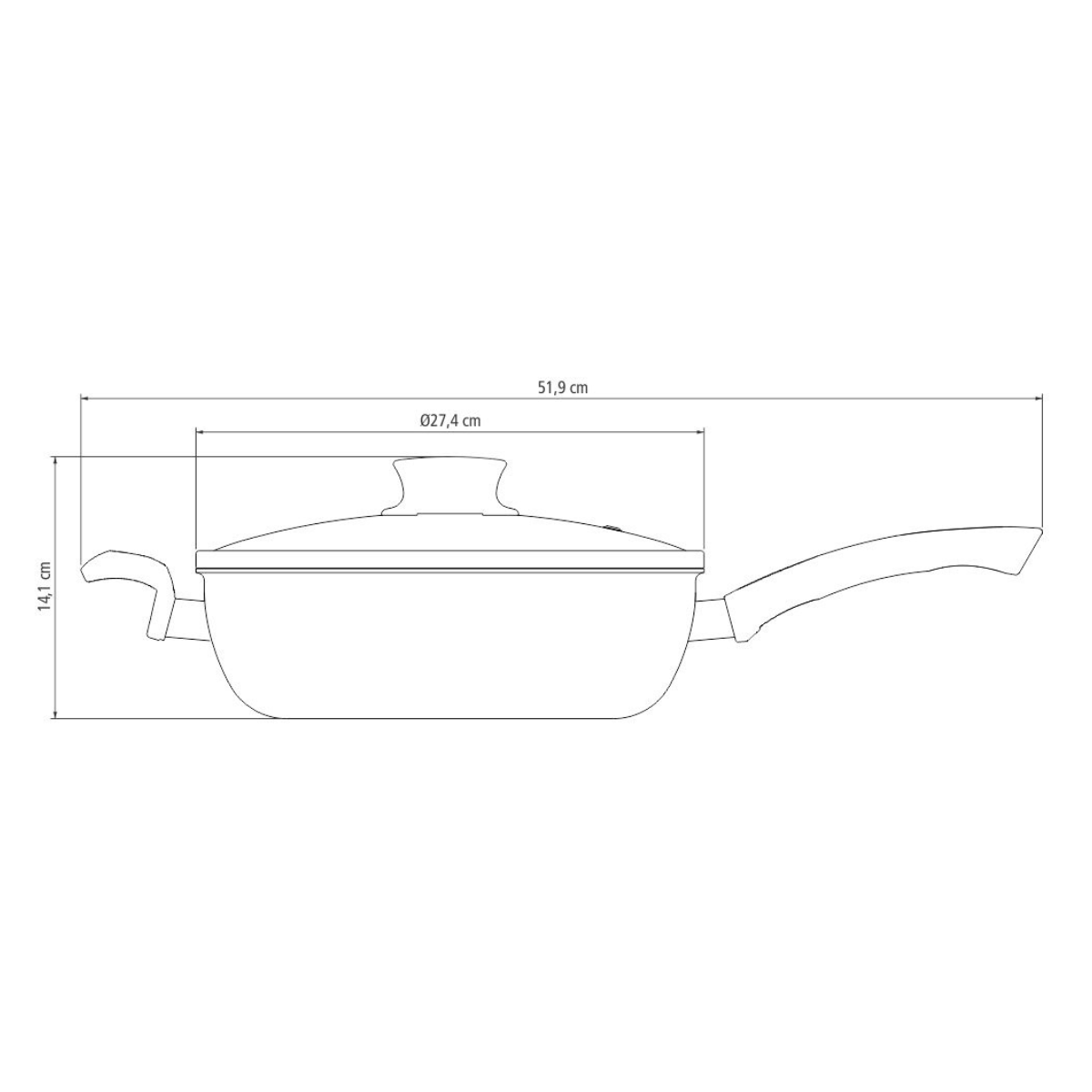 Tramontina Paris Skillet with Lid, Non-stick