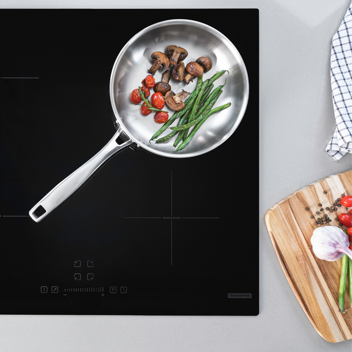 (Pre-Order)Tramontina Grano Frying Pan, 18/10 Stainless Steel, Induction