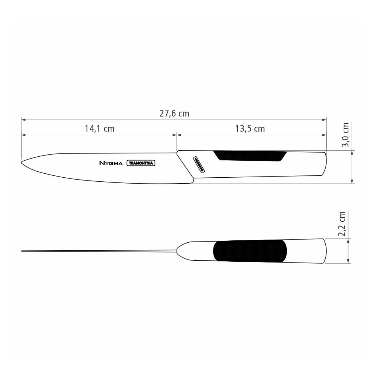 Tramontina Nygma 6" Utility Knife, Stainless Steel