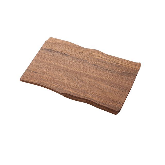 Antibacterial cherry wood chopping board, brown, rectangular with rounded corners