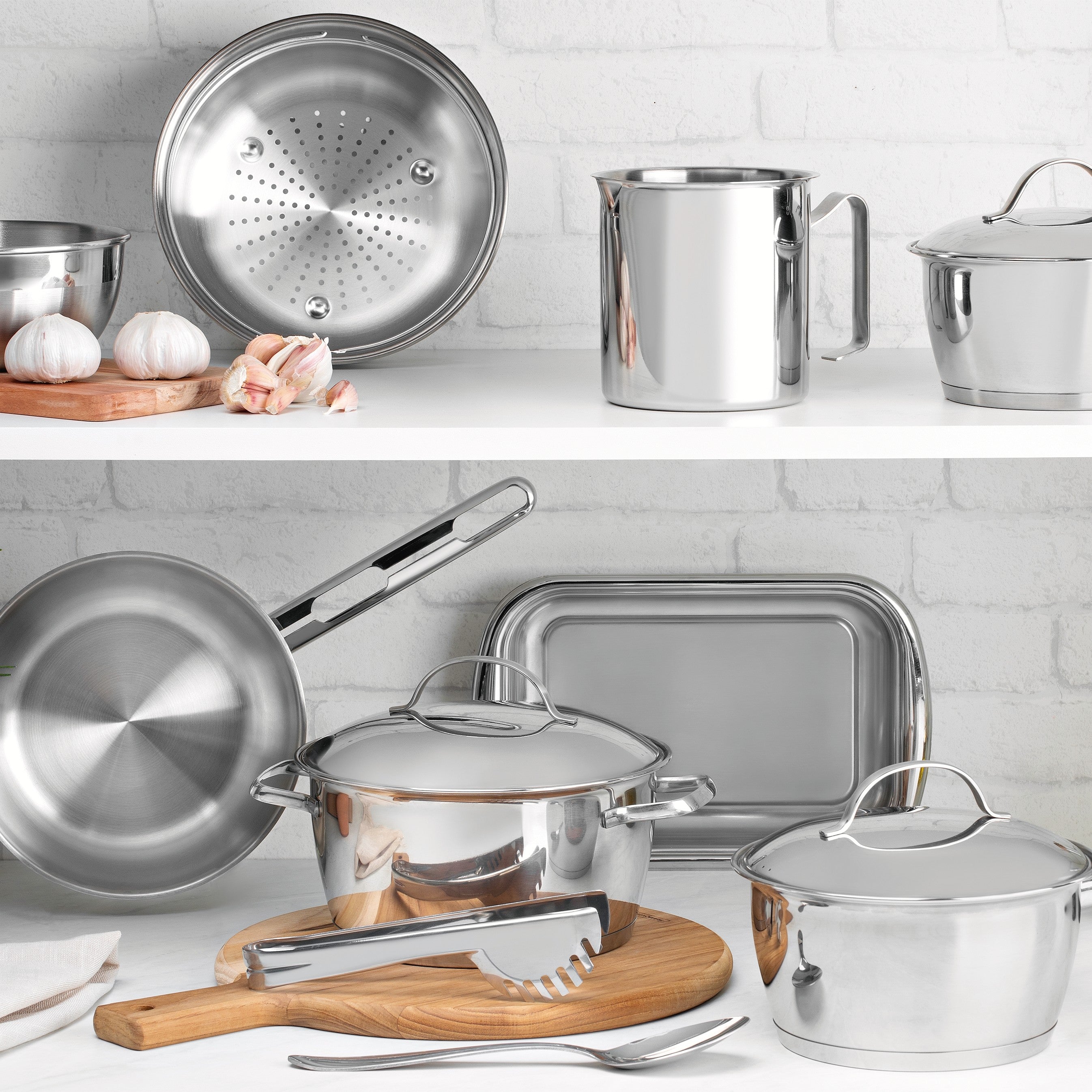 Tramontina Allegra 7 Piece Cookware Set, Induction, Stainless Steel