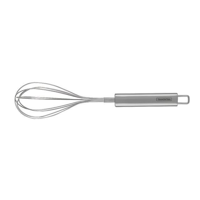 Stainless steel balloon whisk, 29 cm, silver handle and wire loops