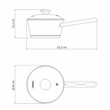 Tramontina Allegra Sauce Pan with Lid, 18/10 Stainless Steel, Induction