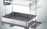 Tramontina 2-Tier Dish Rack, Stainless Steel/Polypropylene