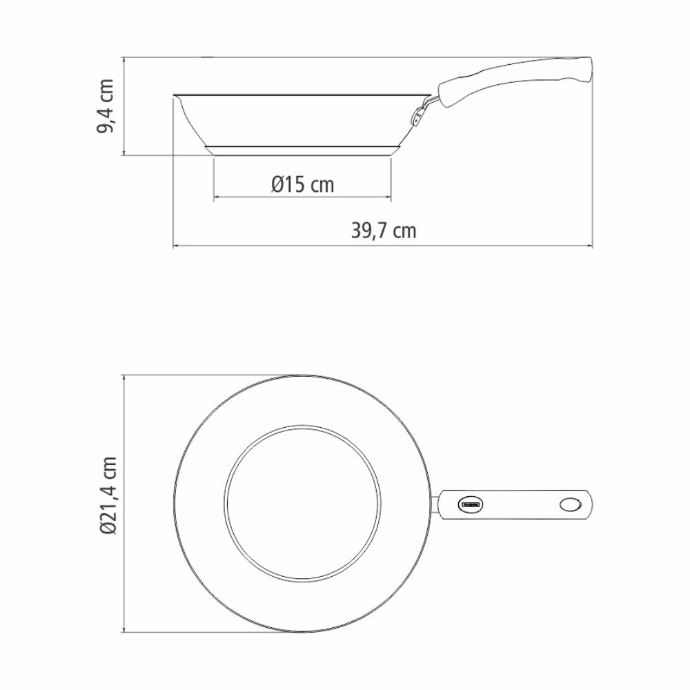 Tramontina Solar Silicone 20cm Frying Pan, 18/10 Stainless Steel, Induction