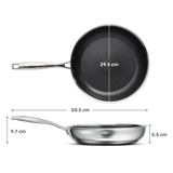 Tramontina Tektile 24/28cm Frying Pan, 18/10 Stainless Steel, Induction, Ceramic