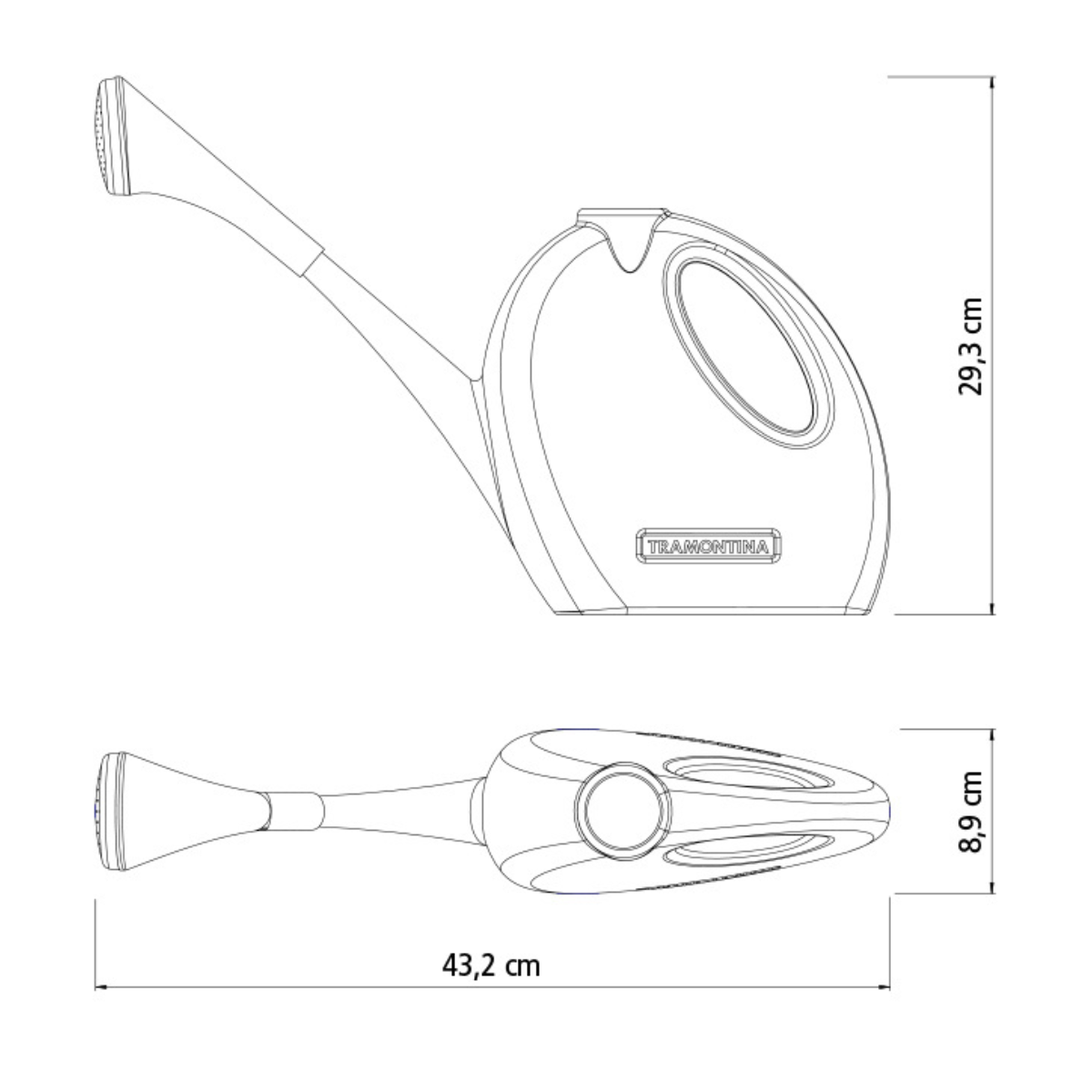 Tramontina 2L Plastic Watering Can