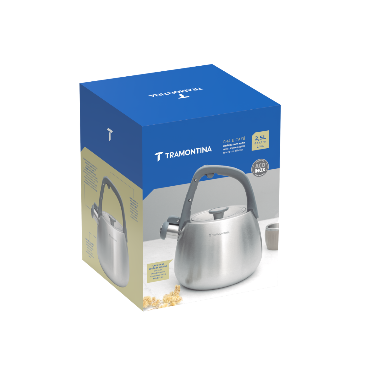 Tramontina Stainless Steel 2.5 L Kettle, Nylon
