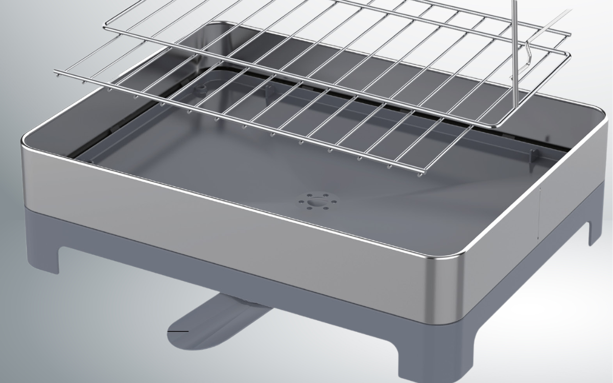 Tramontina 2-Tier Dish Rack, Stainless Steel/Polypropylene