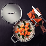 Tramontina Grano 20cm Casserole, 18/10 Stainless Steel, Induction