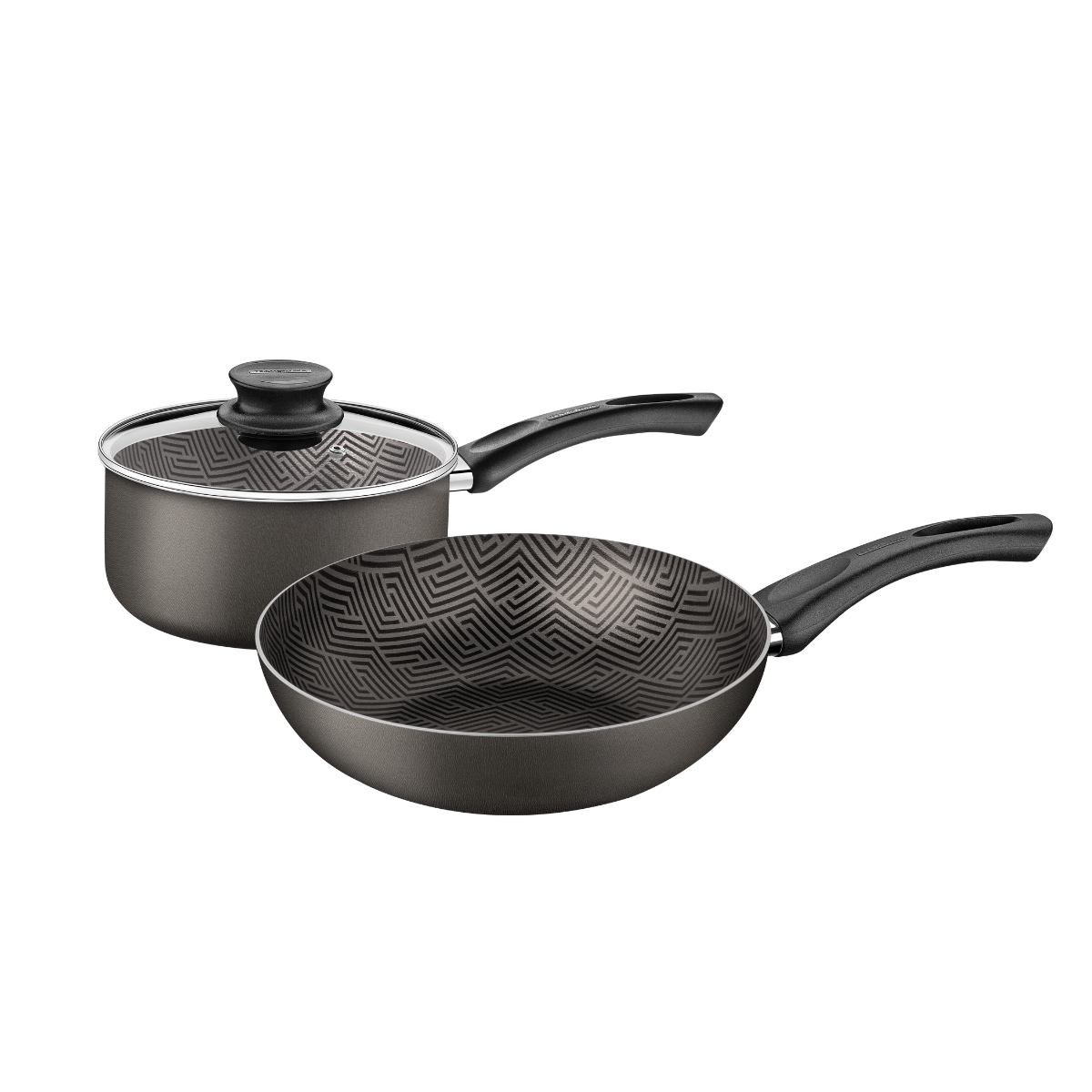 Tramontina Paris 3 Piece Cookware Set, Black, Non-stick