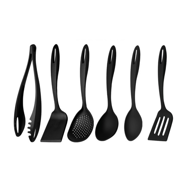 Tramontina Ability black nylon kitchen utensil set with six tools