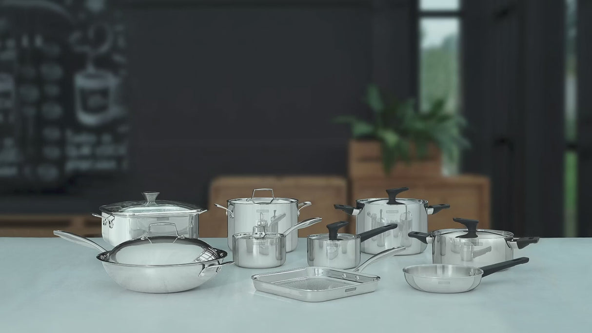 Tramontina Grano Bakelite 16cm Sauce Pan, 18/10 Stainless Steel, Induction