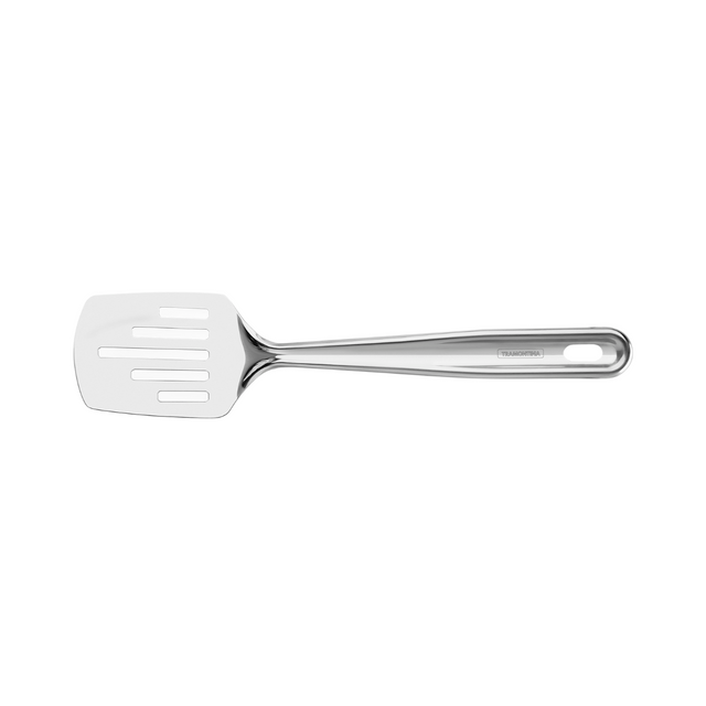 Stainless steel slotted serving spoon with long handle, Tramontina Extrata